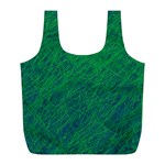 Deep green pattern Full Print Recycle Bags (L)  Back