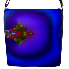 Into The Blue Fractal Flap Messenger Bag (s)