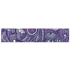 Purple Hippie Flowers Pattern, Zz0102, Flano Scarf (small) by Zandiepants