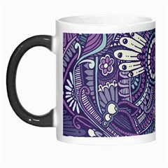 Purple Hippie Flowers Pattern, Zz0102, Morph Mug by Zandiepants