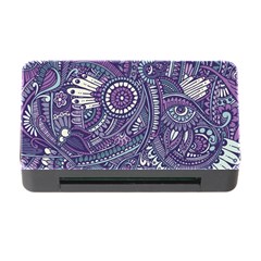 Purple Hippie Flowers Pattern, Zz0102, Memory Card Reader With Cf by Zandiepants