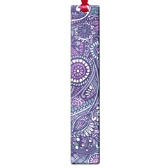 Purple Hippie Flowers Pattern, Zz0102, Large Book Mark by Zandiepants