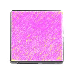 Pink Pattern Memory Card Reader (square) by Valentinaart