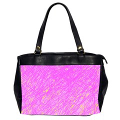 Pink Pattern Office Handbags (2 Sides)  by Valentinaart
