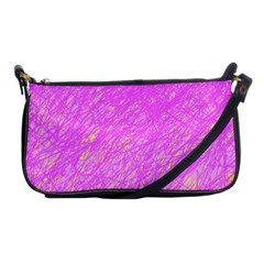 Pink Pattern Shoulder Clutch Bags by Valentinaart