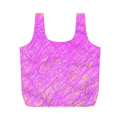 Pink Pattern Full Print Recycle Bags (m)  by Valentinaart