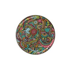 Colorful Hippie Flowers Pattern, Zz0103 Hat Clip Ball Marker (10 Pack) by Zandiepants
