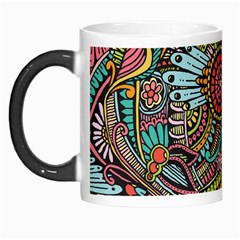 Colorful Hippie Flowers Pattern, Zz0103 Morph Mug by Zandiepants