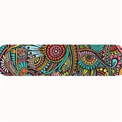 Colorful Hippie Flowers Pattern, Zz0103 Large Bar Mat by Zandiepants