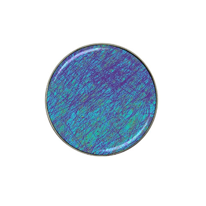 Blue pattern Hat Clip Ball Marker (4 pack)