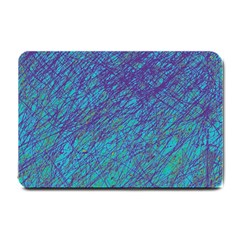 Blue Pattern Small Doormat  by Valentinaart