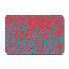 Red and blue pattern Small Doormat 