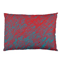 Red and blue pattern Pillow Case