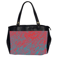 Red and blue pattern Office Handbags (2 Sides) 