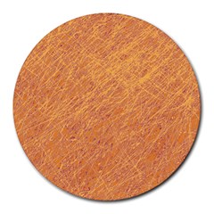 Orange pattern Round Mousepads