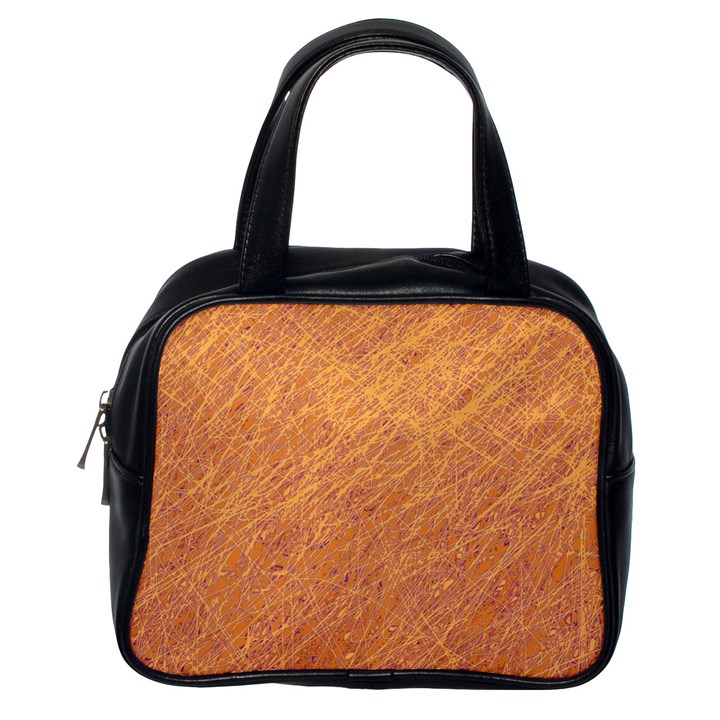 Orange pattern Classic Handbags (One Side)