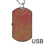 Brown pattern Dog Tag USB Flash (Two Sides)  Back