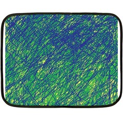 Green Pattern Double Sided Fleece Blanket (mini) 