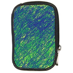 Green Pattern Compact Camera Cases by Valentinaart