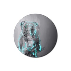 Dog Rubber Round Coaster (4 Pack)  by NSAsStore