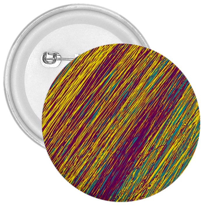 Yellow, purple and green Van Gogh pattern 3  Buttons