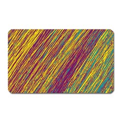 Yellow, Purple And Green Van Gogh Pattern Magnet (rectangular) by Valentinaart