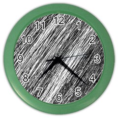 Black And White Decorative Pattern Color Wall Clocks by Valentinaart