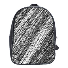 Black And White Decorative Pattern School Bags (xl)  by Valentinaart