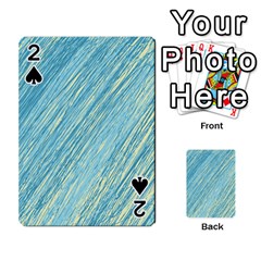 Light Blue Pattern Playing Cards 54 Designs  by Valentinaart