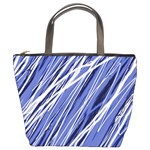 Blue elegant pattern Bucket Bags Front