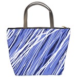 Blue elegant pattern Bucket Bags Back