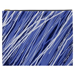 Blue Elegant Pattern Cosmetic Bag (xxxl)  by Valentinaart