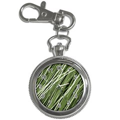 Green Decorative Pattern Key Chain Watches by Valentinaart