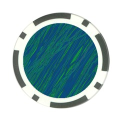 Green Pattern Poker Chip Card Guards by Valentinaart