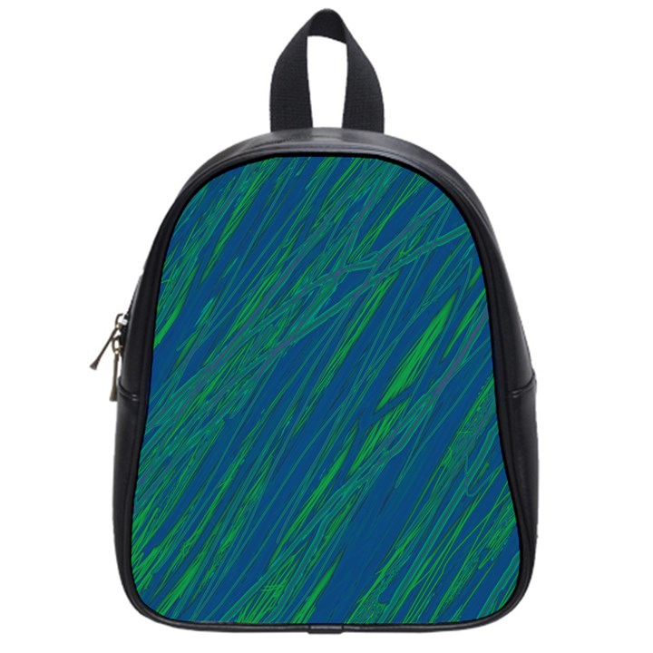 Green pattern School Bags (Small) 