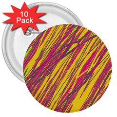 Orange Pattern 3  Buttons (10 Pack)  by Valentinaart