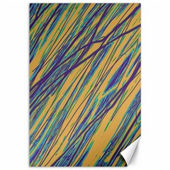 Blue And Yellow Van Gogh Pattern Canvas 12  X 18  