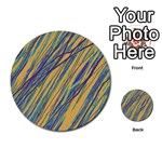 Blue and yellow Van Gogh pattern Multi-purpose Cards (Round)  Back 1