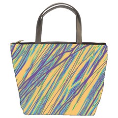 Blue And Yellow Van Gogh Pattern Bucket Bags