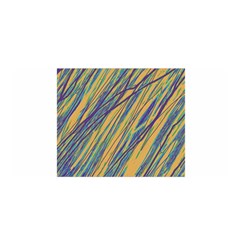 Blue And Yellow Van Gogh Pattern Satin Wrap by Valentinaart