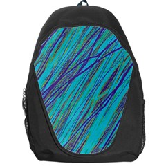 Blue Pattern Backpack Bag by Valentinaart