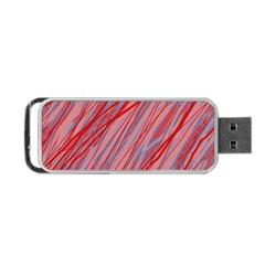 Pink And Red Decorative Pattern Portable Usb Flash (two Sides) by Valentinaart