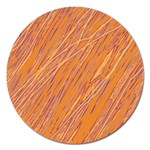 Orange pattern Magnet 5  (Round) Front