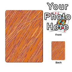 Orange Pattern Multi-purpose Cards (rectangle)  by Valentinaart