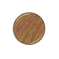 Brown Elegant Pattern Hat Clip Ball Marker by Valentinaart