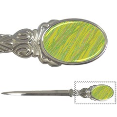 Green And Yellow Van Gogh Pattern Letter Openers by Valentinaart