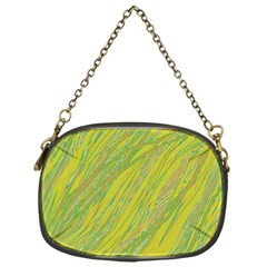 Green And Yellow Van Gogh Pattern Chain Purses (one Side)  by Valentinaart