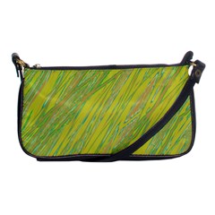 Green And Yellow Van Gogh Pattern Shoulder Clutch Bags by Valentinaart