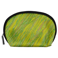 Green And Yellow Van Gogh Pattern Accessory Pouches (large)  by Valentinaart