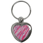 Purple decorative pattern Key Chains (Heart)  Front